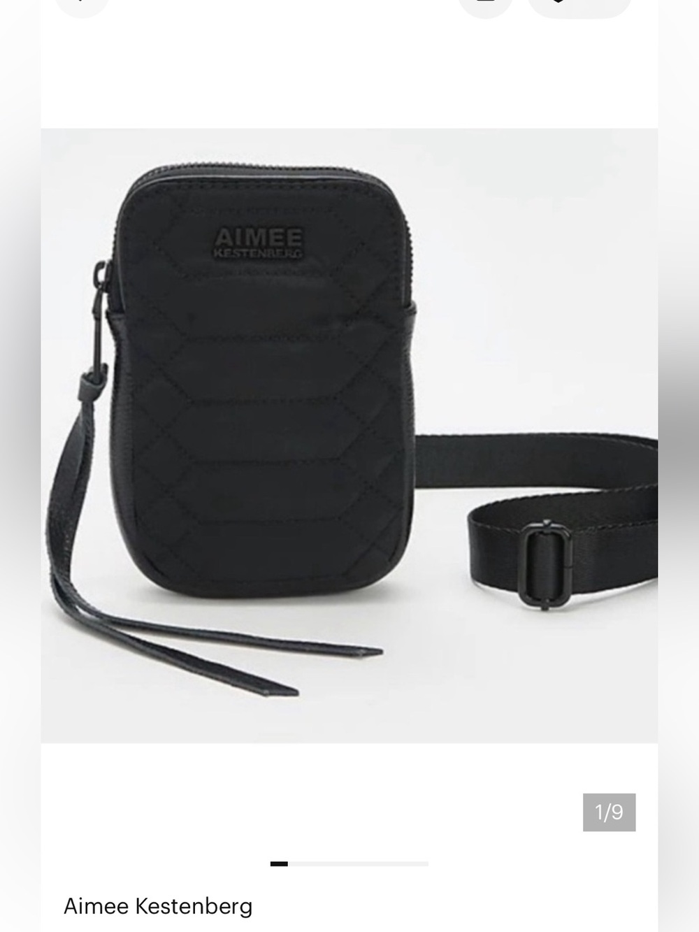 Aimee Kestenberg Just Saying Black Quilted Crossbody Stadium Bag